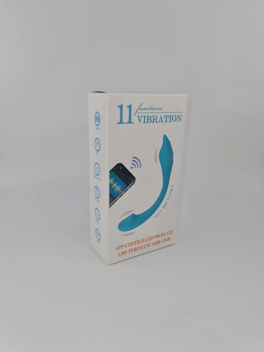 Stimulator Flexi, Bluetooth Control, Free App, Silicon, USB, Albastru, 20 cm