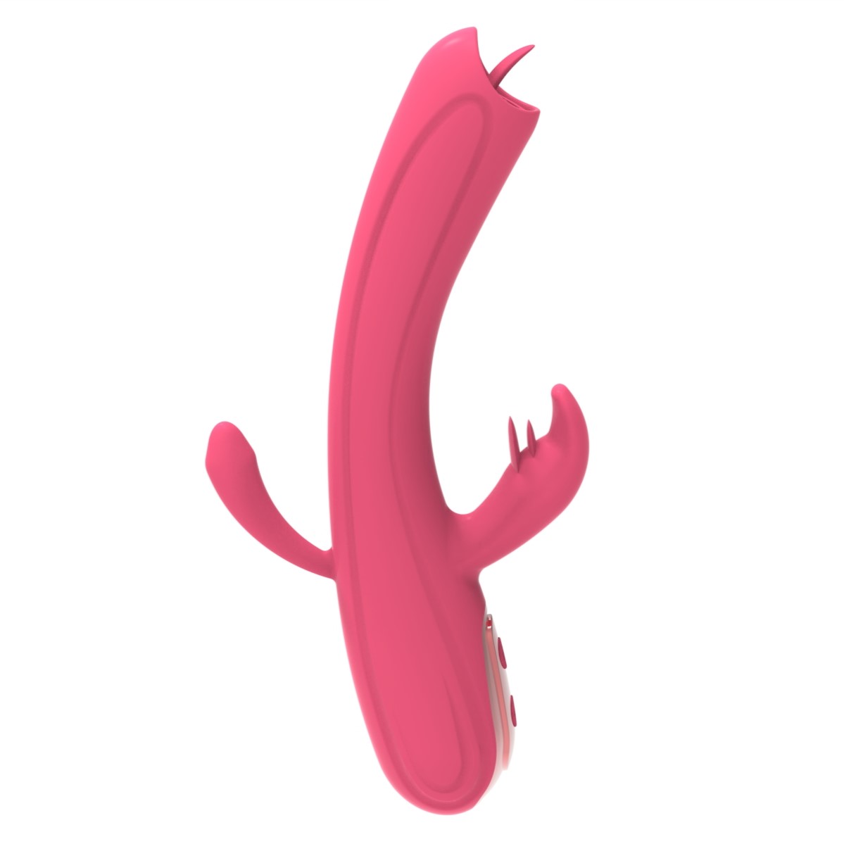 Vibrator Iepuras Leila, Vibrating&Licking, Silicon, USB, Roz, 22 cm, Mokko Toys, Good Vibes