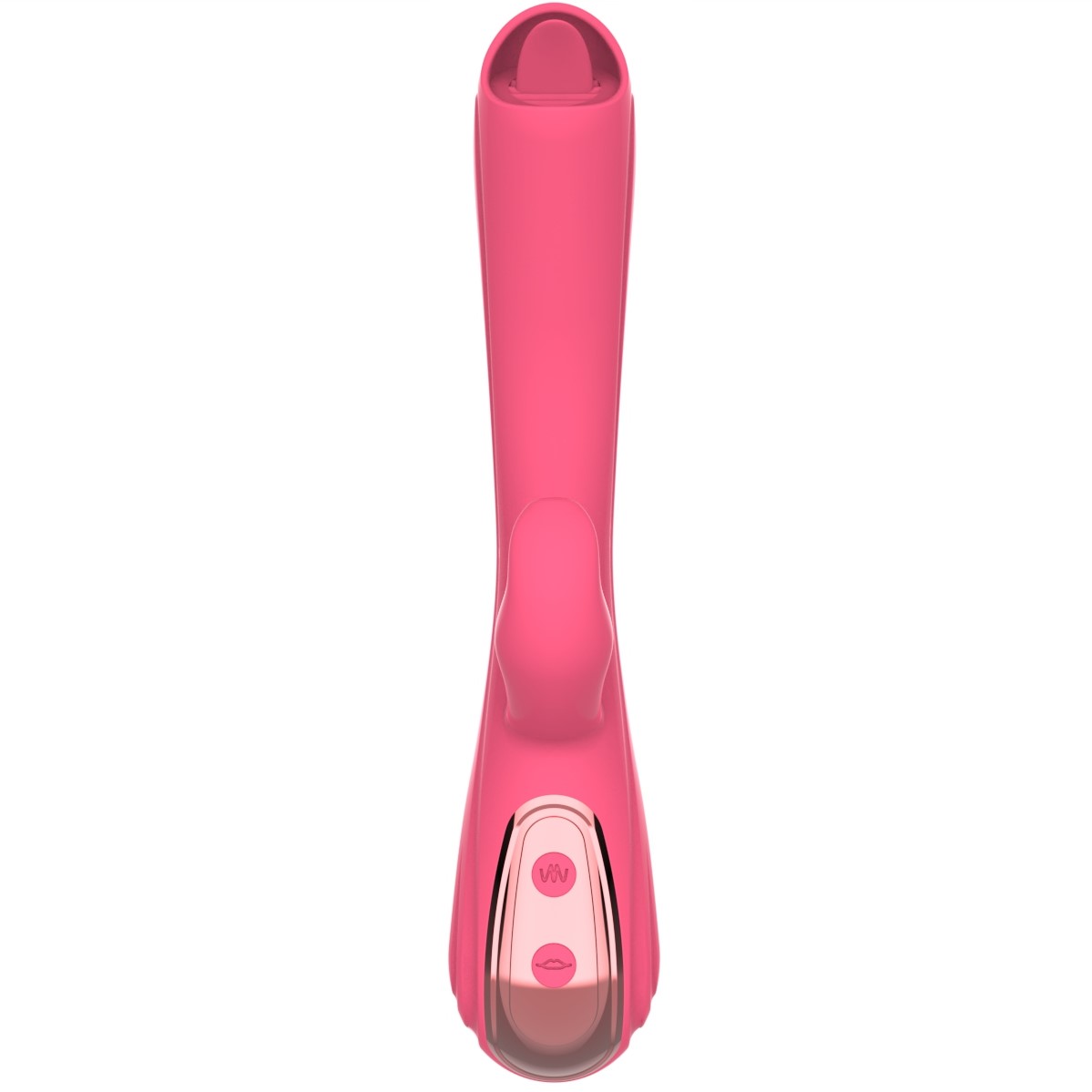 Vibrator Iepuras Leila, Vibrating&Licking, Silicon, USB, Roz, 22 cm, Mokko Toys, Good Vibes