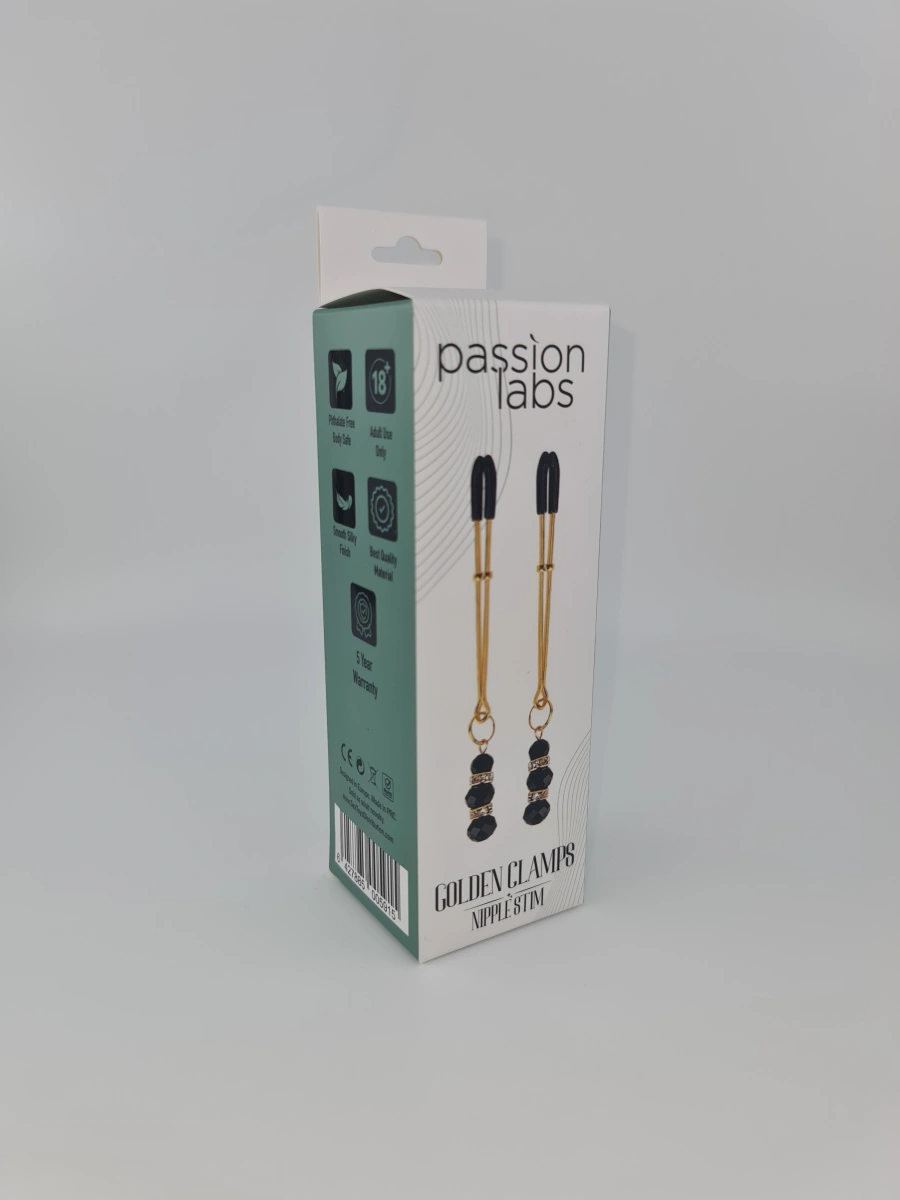 Clame Pentru Sfarcuri Golden Clamps Passion Labs, Nipple Stim