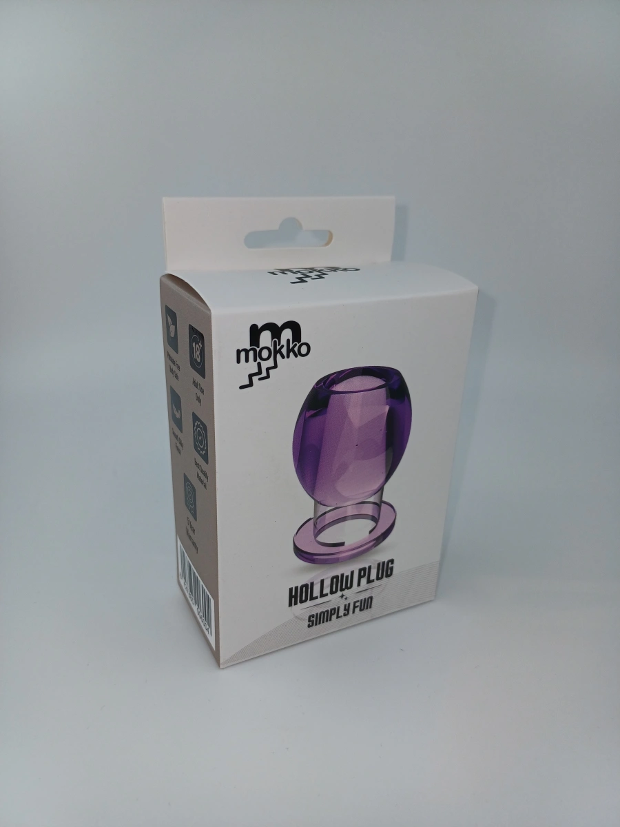 Dop Anal Hollow PVC, Mov, 6 cm, Mokko Toys