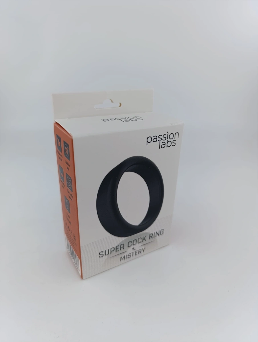 Inel de Penis Large Super Cock Ring Silicon Negru Passion Labs