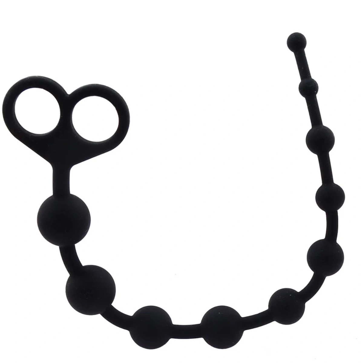 Bile Anale Long Anal Beads, Silicon, Negru, Mokko Toys, Simply Fun