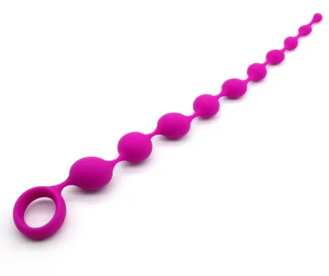 Bile Anale Fantasy Anal Beads, Silicon, Roz, 35.5 cm, Guilty Toys, Backdoor Pleasure