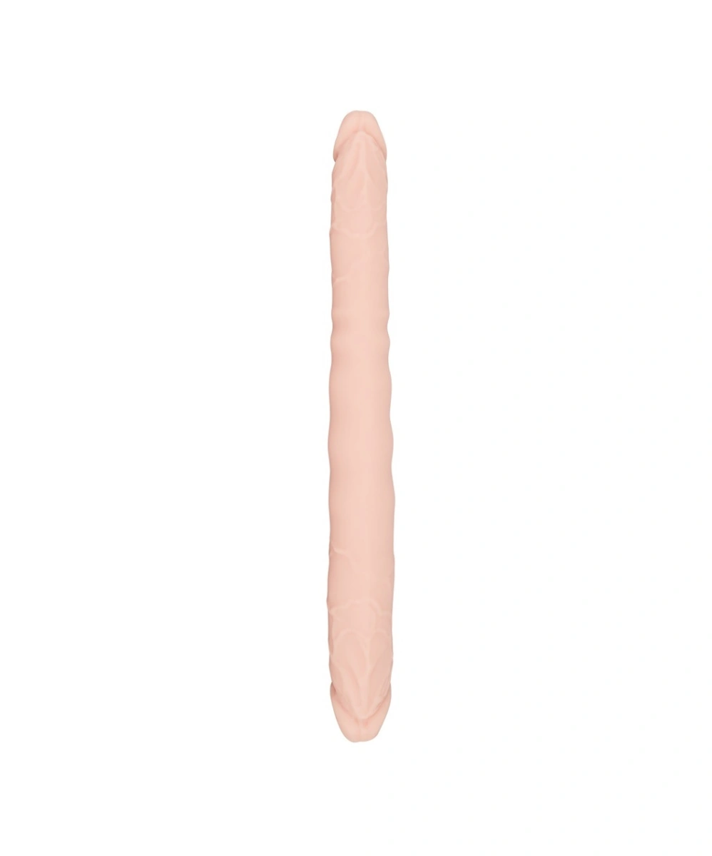 Dildo Dublu Real Slim, Silicon, Natural, 30 cm