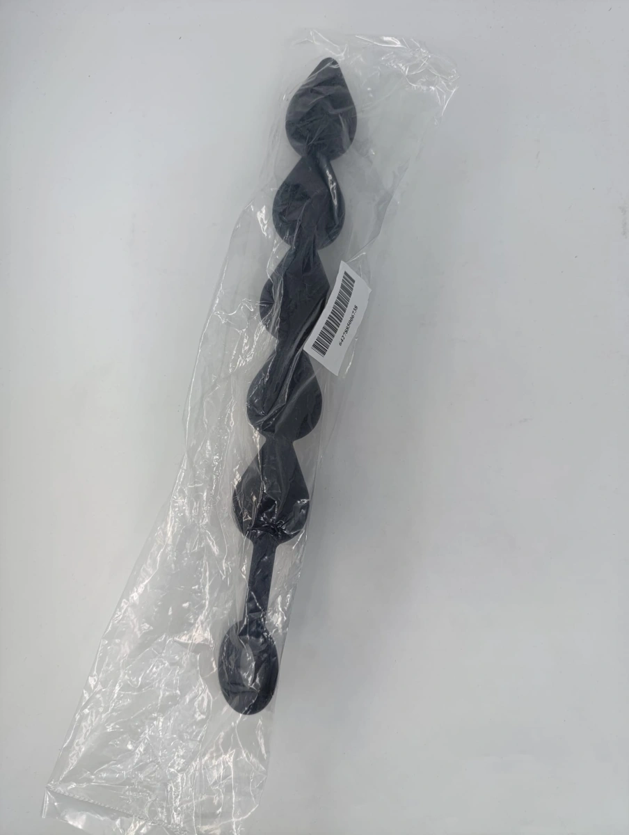 Bile Anale Intense Feel, Silicon, Negru, 40 cm