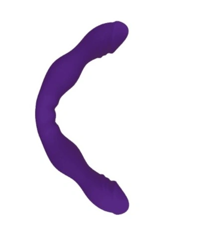 Dildo Dublu Bendable, Silicon Matasos, Mov, 28 cm, Passion Labs