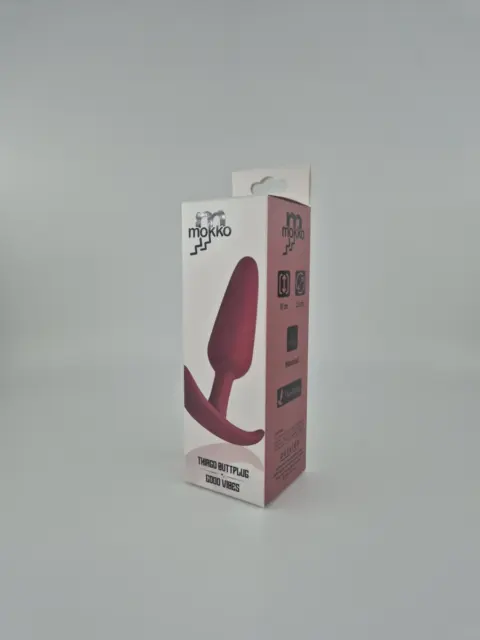 Dop Anal Thiago Buttplug Medium, Silicon, Rosu, 10 cm, Mokko Toys, Good Vibes