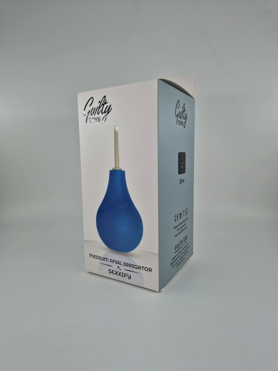 Anal Irrigator Medium, Albastru, 220 ml, Guilty Toys