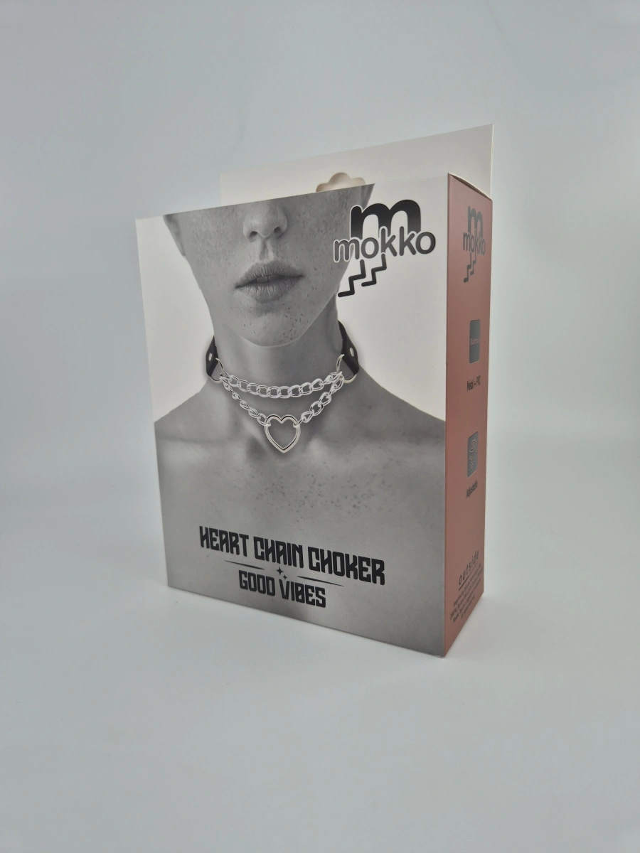 Choker Heart Chain, Negru, Mokko Toys