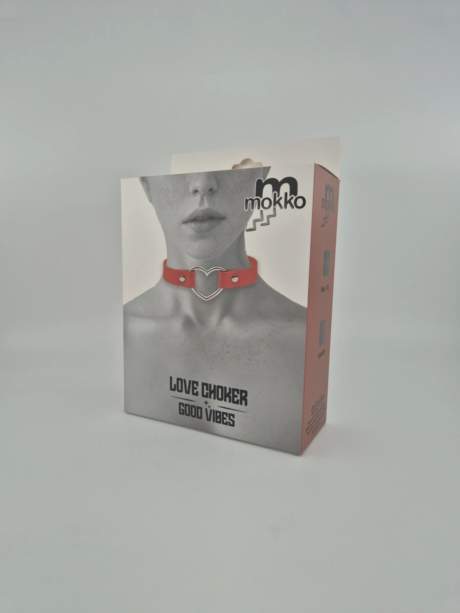 Accesoriu Gat Love Choker, Rosu, Mokko Toys