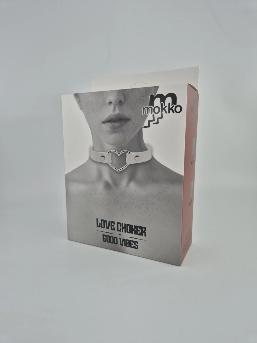 Accesoriu Gat Love Choker, Alb, Mokko Toys