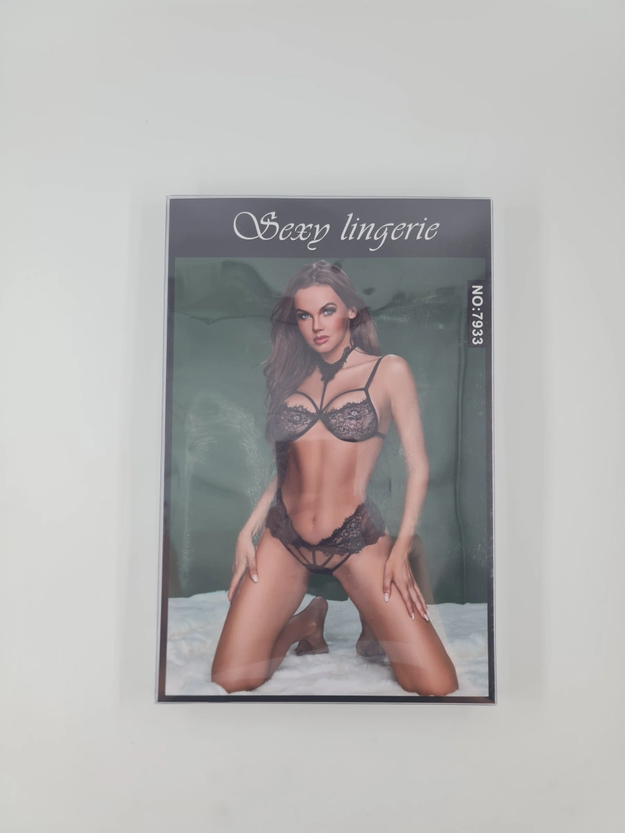 Set Lenjerie 2 Piese Darcy, Negru, S-L