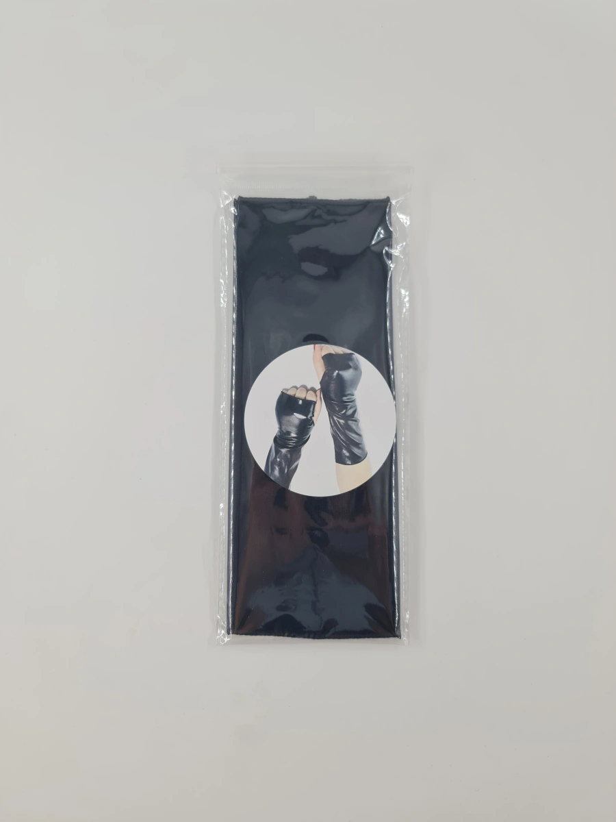 Manusi Fara Degete Rebel Look, Wetlook, Negru, S, 23 cm
