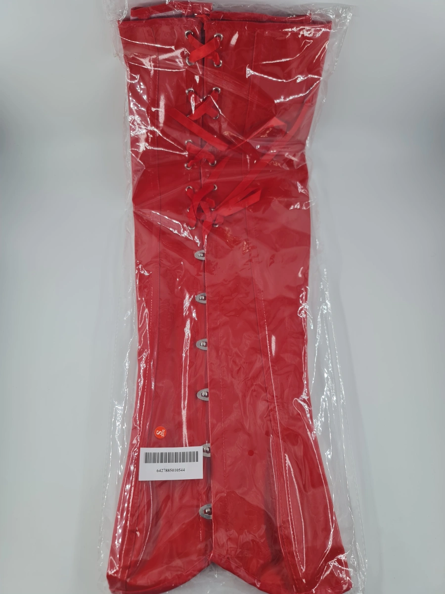 Rochie Sexy Corset Look, Wetlook, Rosu, S