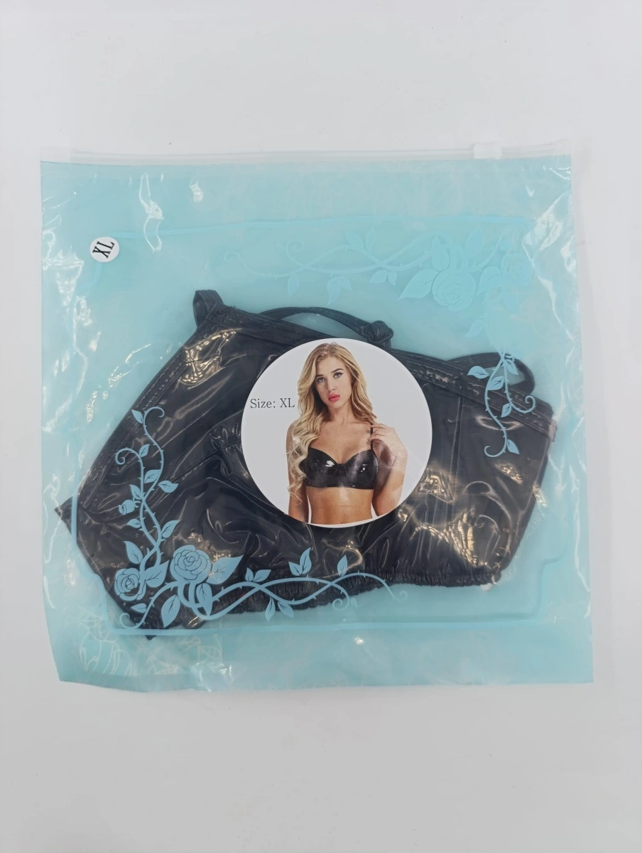 Sutien cu Cupe Moi Enticing, Wetlook, Negru, XL