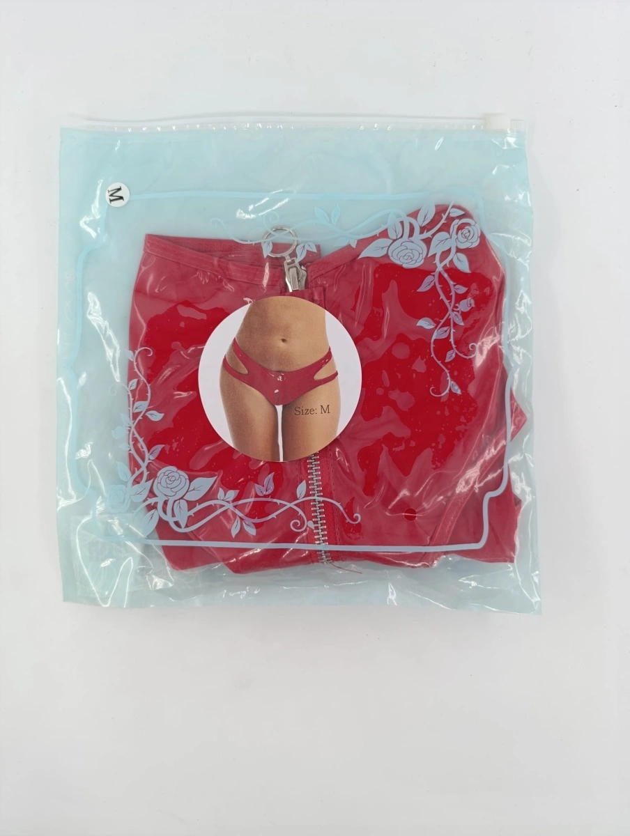 Bikini cu Decupaje, Wetlook, Rosu, M