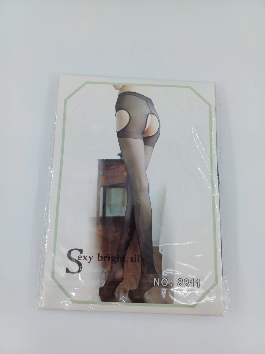 Ciorapi Crotchless Secret Fantasy, Negru, S-L