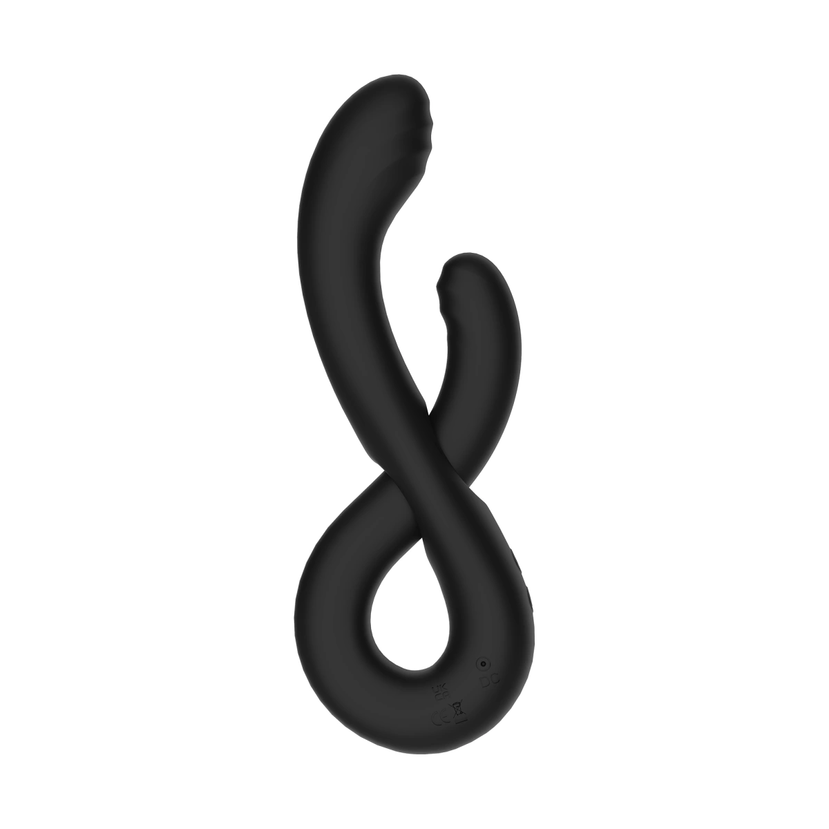 Vibrator Rue Multi-Shape, 10 Moduri Vibratii, Silicon, USB, Negru, 22.2 cm, Mokko Toys, Velvet Obsession