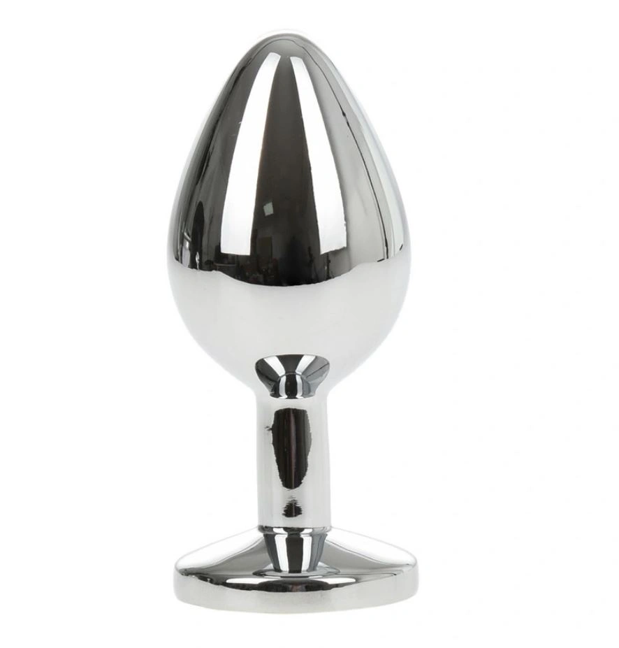 Dop Anal Metallic Buttplug, Small, Argintiu/Multicolor, Passion Labs