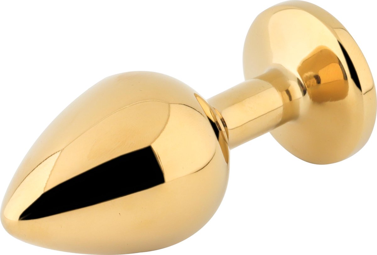 Dop Anal Metallic Buttplug, Small, Auriu/Portocaliu, Passion Labs