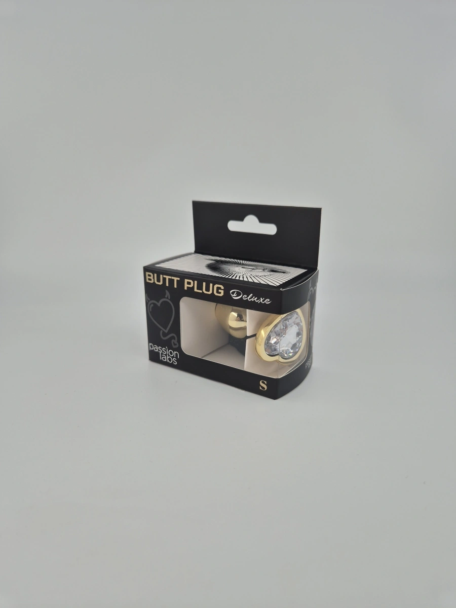Dop Anal Hearty Buttplug, Small, Auriu/Transparent, Passion Labs