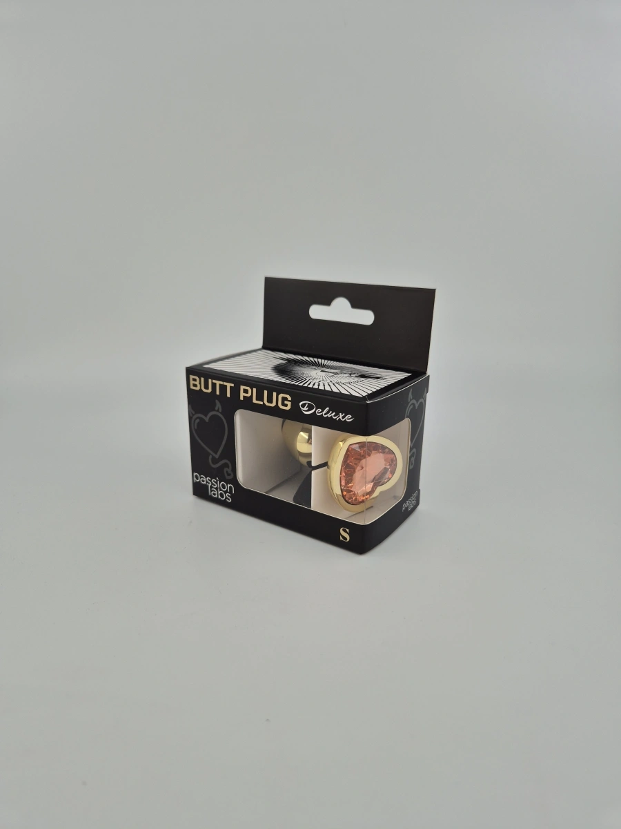 Dop Anal Hearty Buttplug, Small, Auriu/Portocaliu, Passion Labs