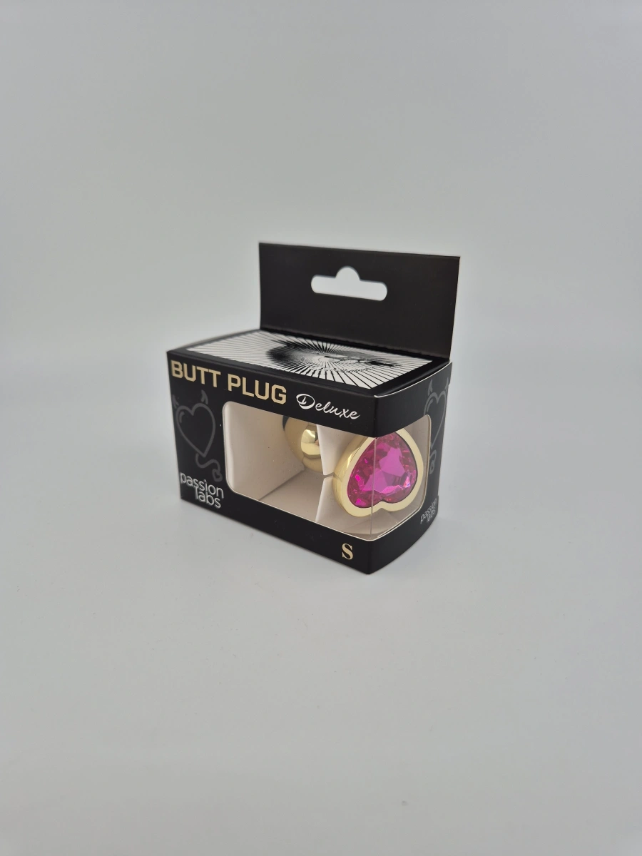 Dop Anal Hearty Buttplug, Small, Auriu/Roz, Passion Labs