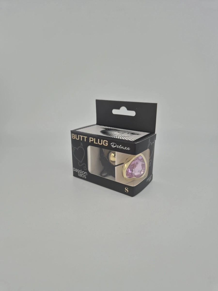 Dop Anal Hearty Buttplug, Small, Auriu/Roz Deschis, Passion Labs