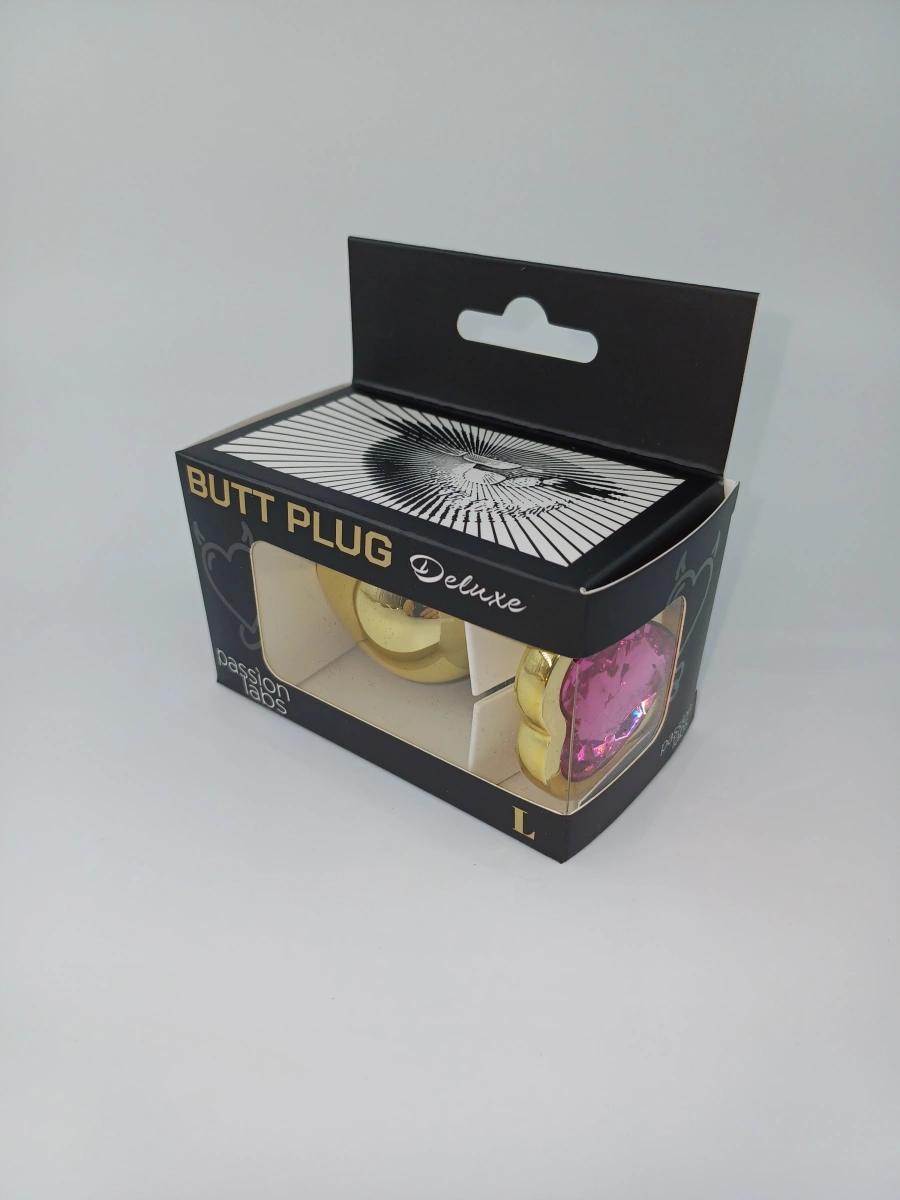 Dop Anal Hearty Buttplug, Large, Auriu/Roz, Passion Labs