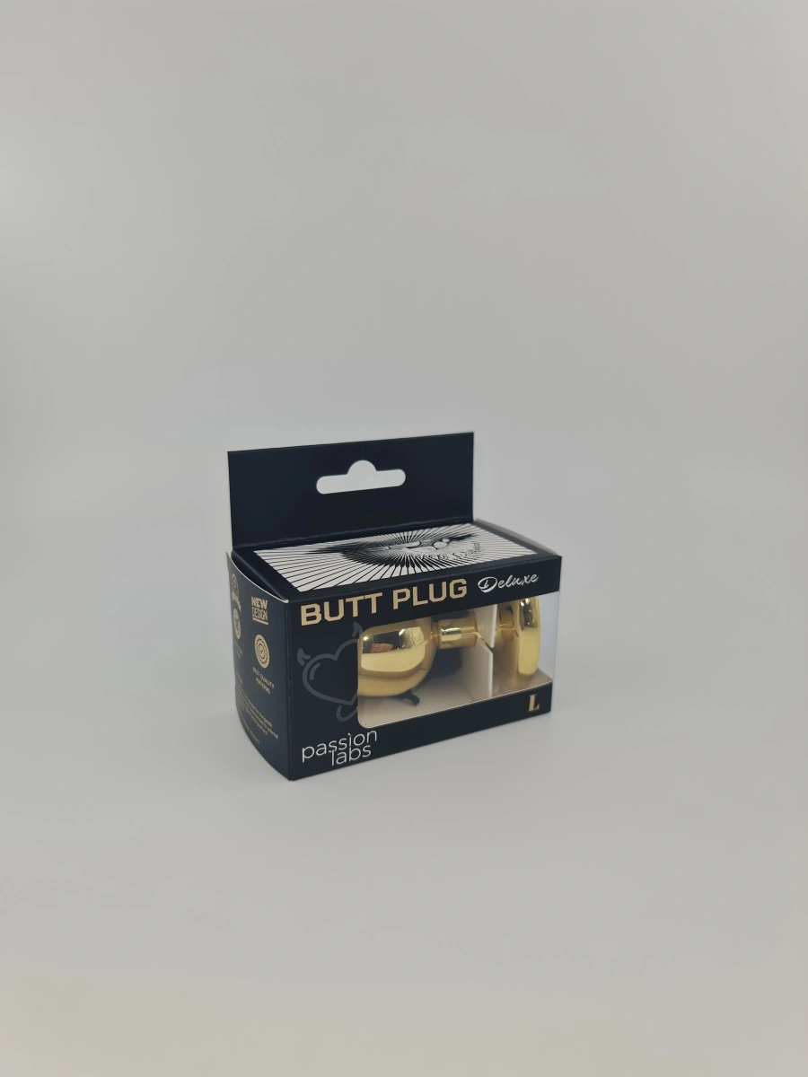 Dop Anal Hearty Buttplug, Large, Auriu/Albastru, Passion Labs