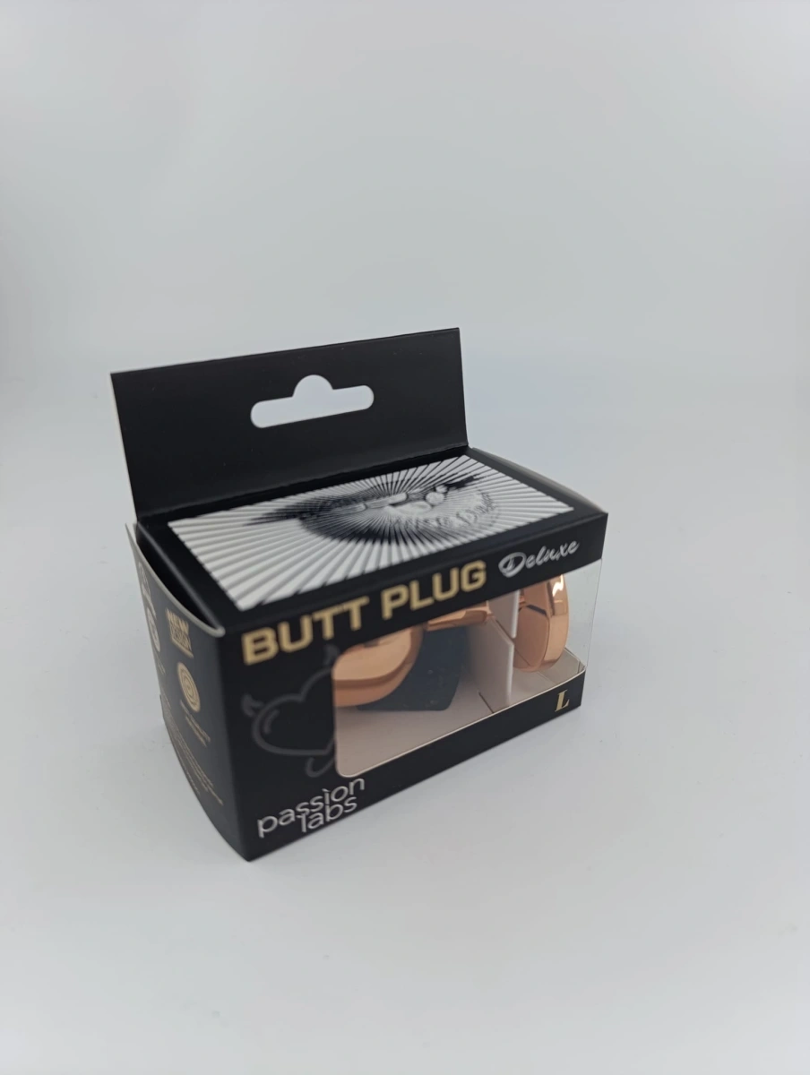 Dop Anal Brilliant Anal Plug Large, Rose Gold, Piatra Verde, Passion Labs