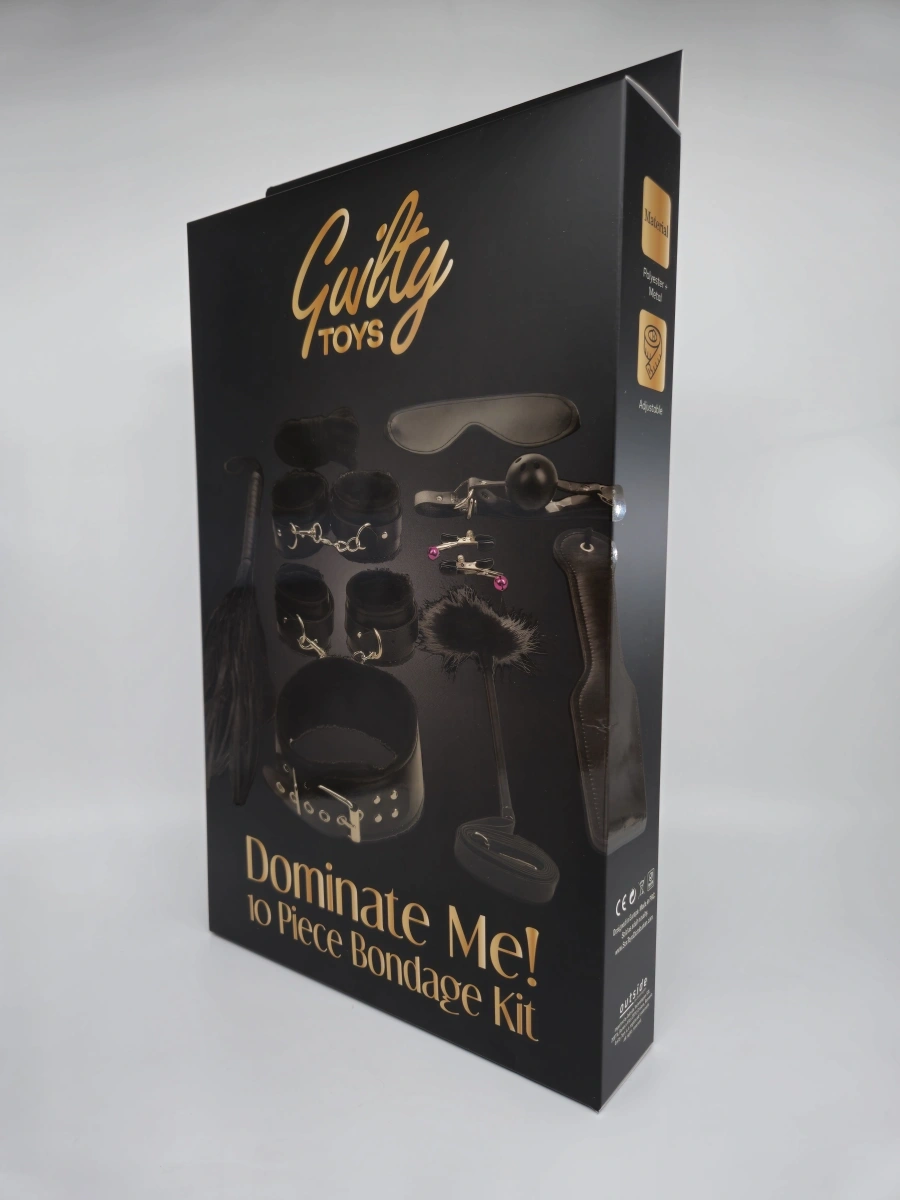 Set BDSM 10 Piese Dominate Me!, Negru, Guilty Toys