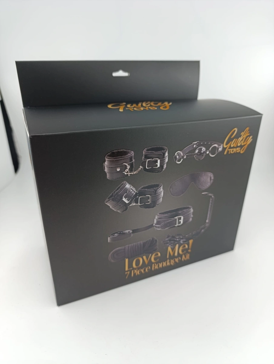 Set BDSM 7 Piese Love Me!, Negru, Guilty Toys