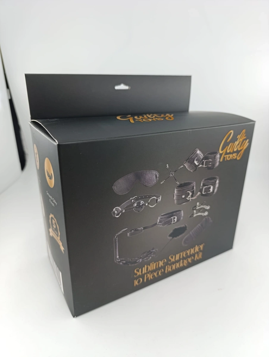 Set BDSM 10 Piese Sublime Surrender, Negru, Guilty Toys