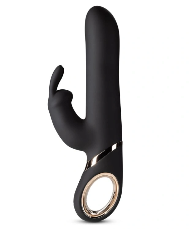 Vibrator Dolphy-Gyro, 13 Moduri Vibratii, 6 Moduri Rotatii, Silicon, USB, Negru, 23 cm, Mokko Toys