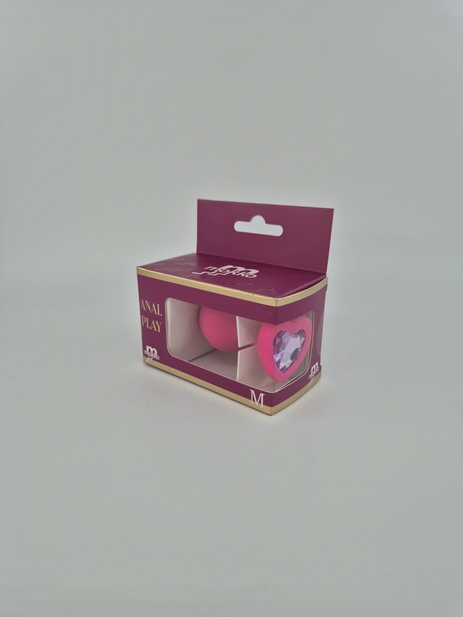 Dop Anal Brighty, Medium, Silicon, Roz/Mov Deschis, Mokko Toys