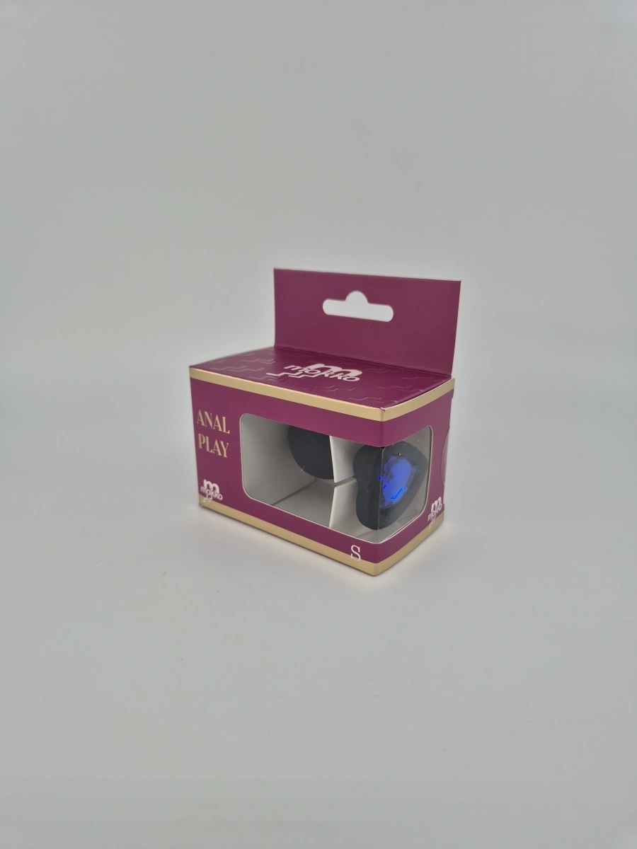 Dop Anal Brighty, Small Silicon Negru/Albastru Mokko Toys