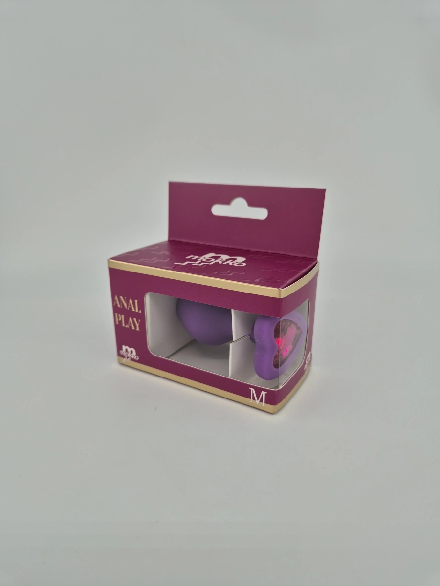 Dop Anal Brighty, Medium, Silicon, Mov/Roz, Mokko Toys