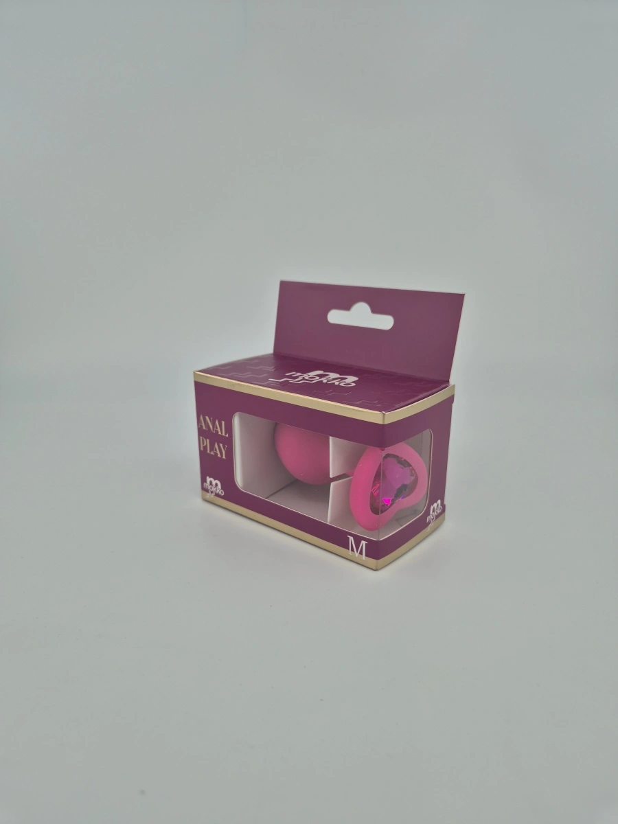 Dop Anal Brighty, Medium, Silicon, Roz/Roz, Mokko Toys