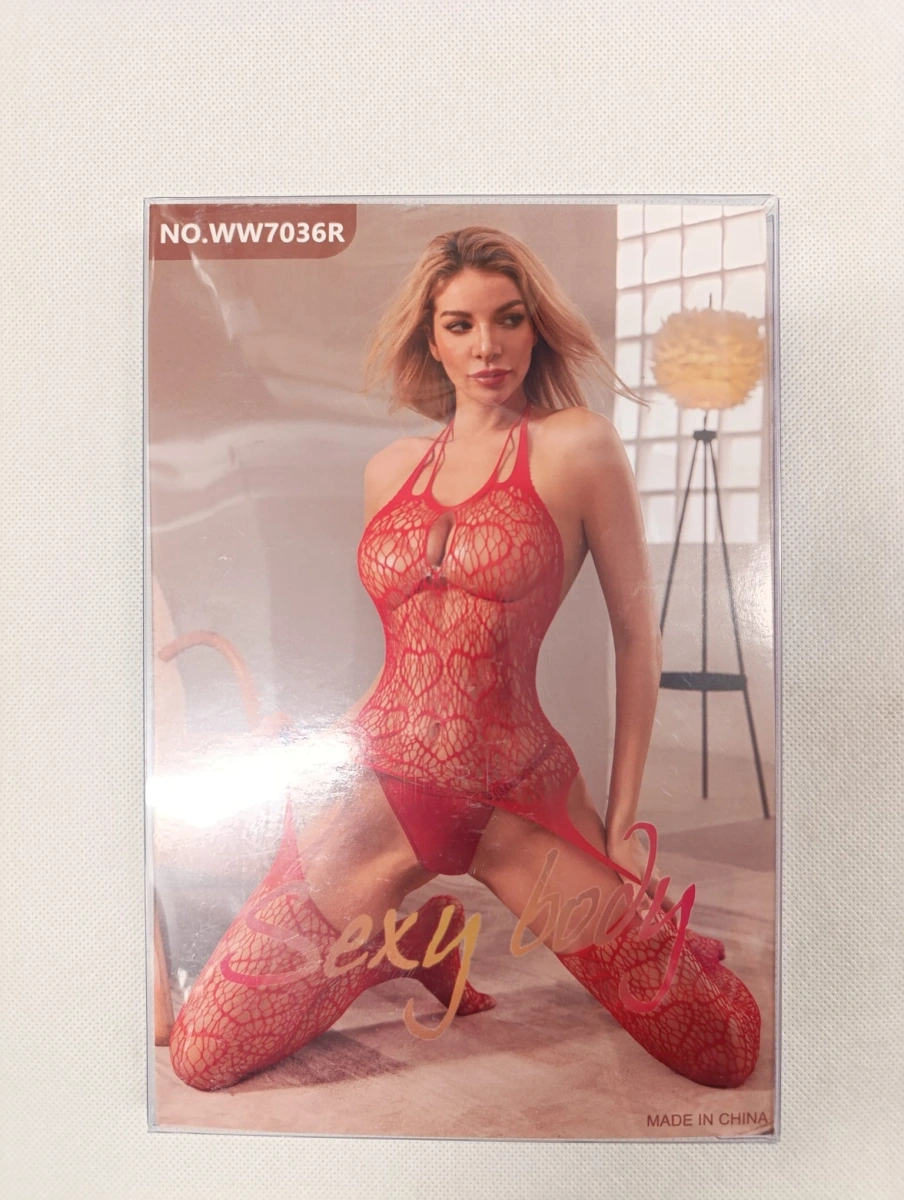 Bodystocking Sexy Elastic Lorry, Rosu, S-L