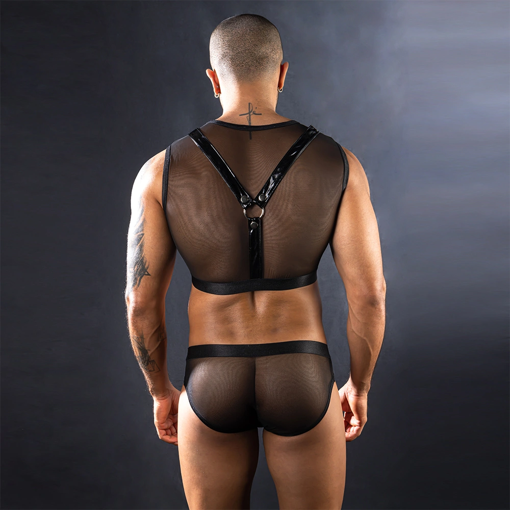 Costum 2 Piese Macho Man, Negru, S/L