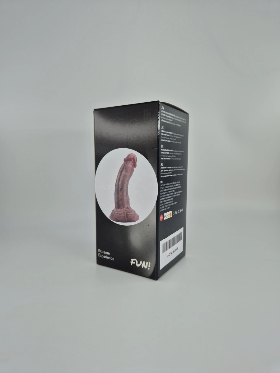 Dildo Realistic Curved Tom, Silicon Lichid, Maro, 15 cm