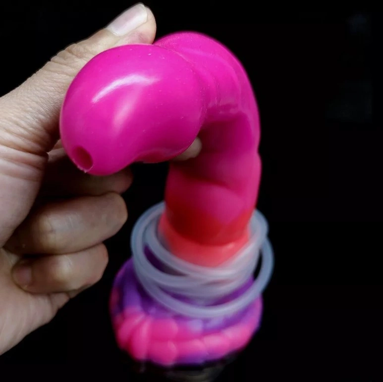 Dildo cu Ejaculare Luminous Cock, Silicon Lichid, Roz, 21 cm