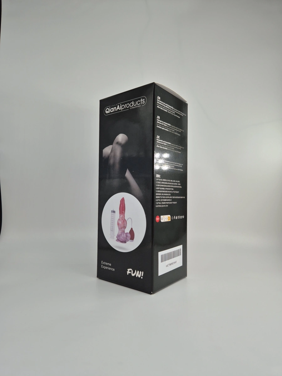 Dildo cu Ejaculare Wolf Cock, Silicon Lichid, Roz, 26 cm
