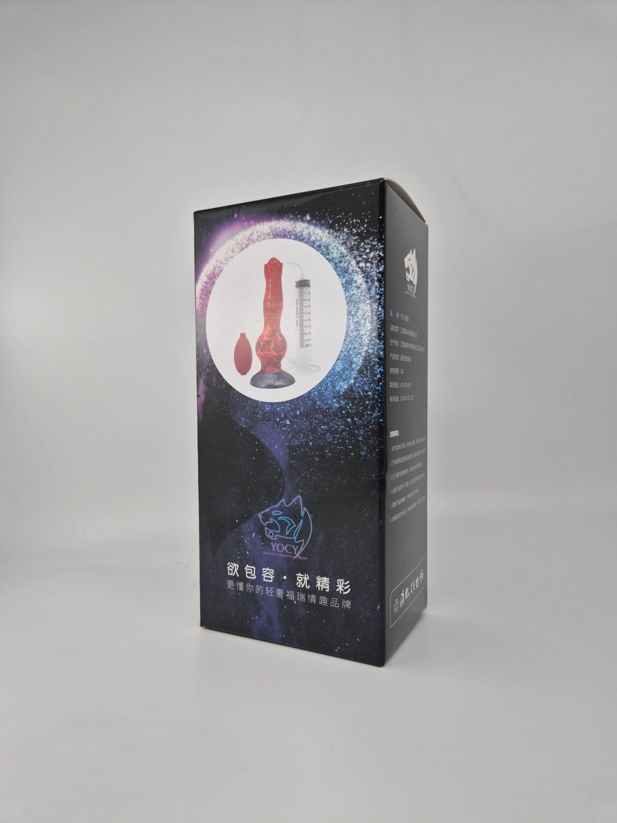 Dildo cu Ejaculare Wolverine Cock, Silicon Lichid, Rosu, 21 cm