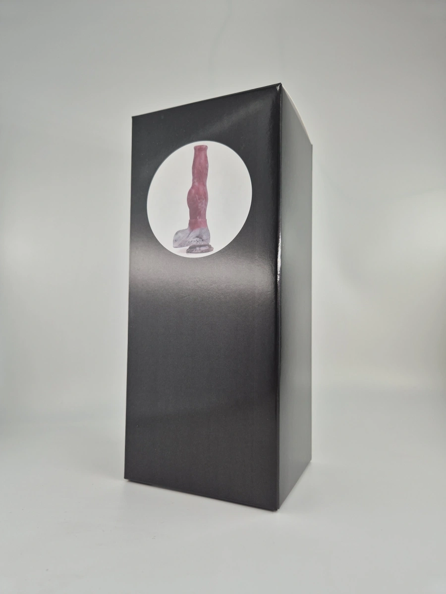 Dildo Wild Dog, Silicon Lichid, Roz/Gri, 28 cm