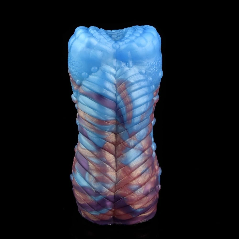 Masturbator Dragon's Shape, Silicon Lichid, Albastru, 15.5 cm