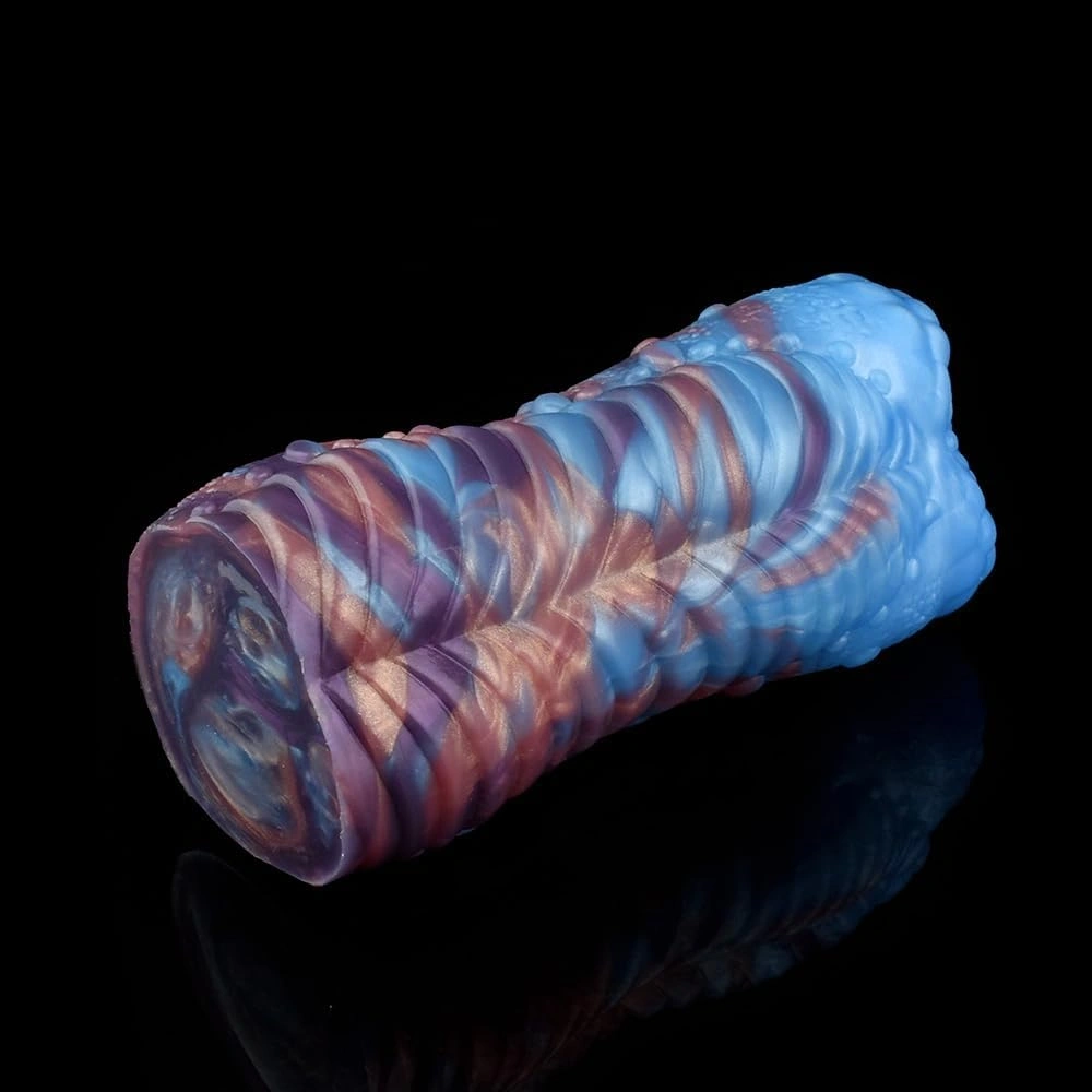 Masturbator Dragon's Shape, Silicon Lichid, Albastru, 15.5 cm