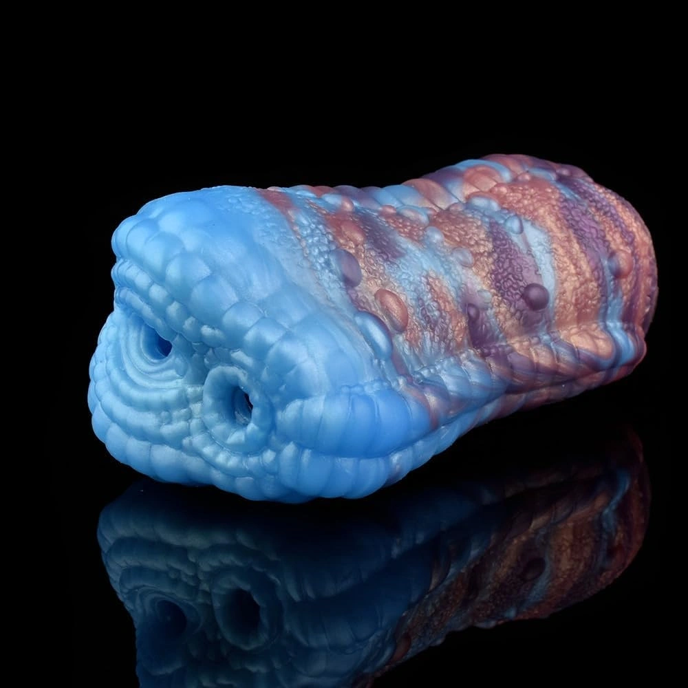 Masturbator Dragon's Shape, Silicon Lichid, Albastru, 15.5 cm